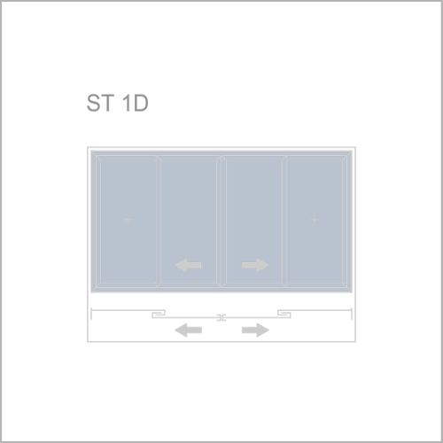 Раздвижные двери - схема ST 1D