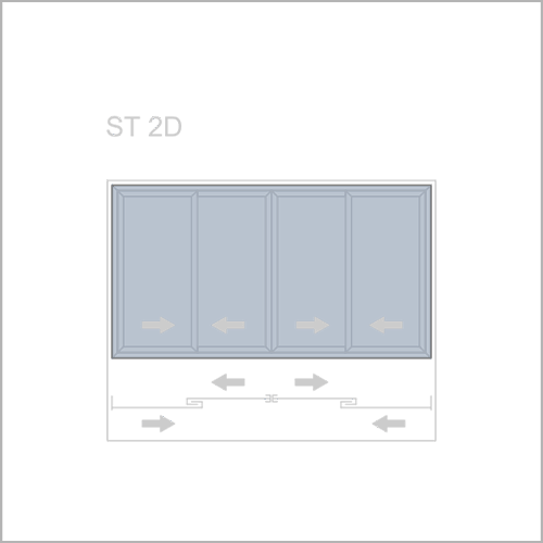 Раздвижные двери - схема ST 2D