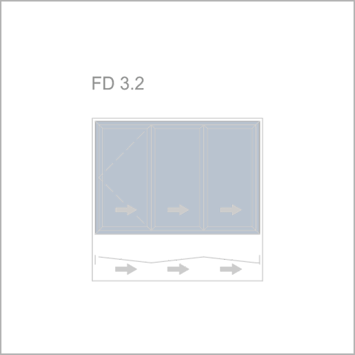 Складные двери Шуко FD 3.2