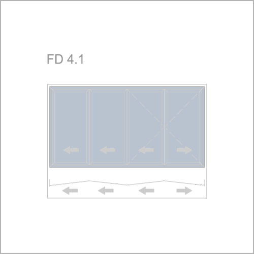 Складные двери Шуко FD 4.1