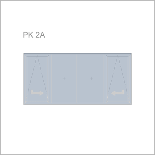 Параллельно-отставные раздвижные откидные двери ПАСК PK 2A